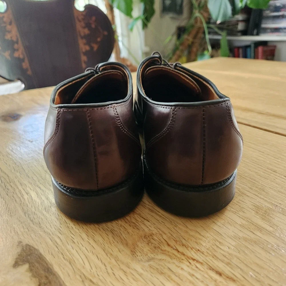 Allen Edmonds Burton Oxfords Mens‎ Dress Shoes Size 8.5 Brown Leather Lace Up